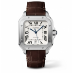 Cartier de Santos Leather Strap White Dail