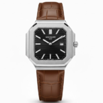 Patek Philippe Cubitus Black Leather Strap Black Dail
