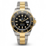 Rolex Submariner Silver And Gold Strap Black Dail
