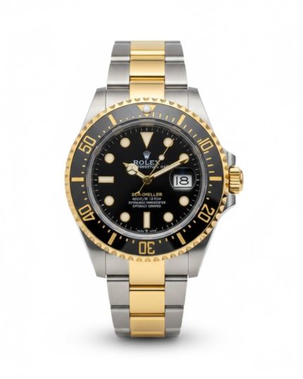 Rolex Submariner Silver And Gold Strap Black Dail