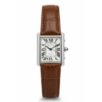 Tank Louis Cartier Leather Strap White Dail